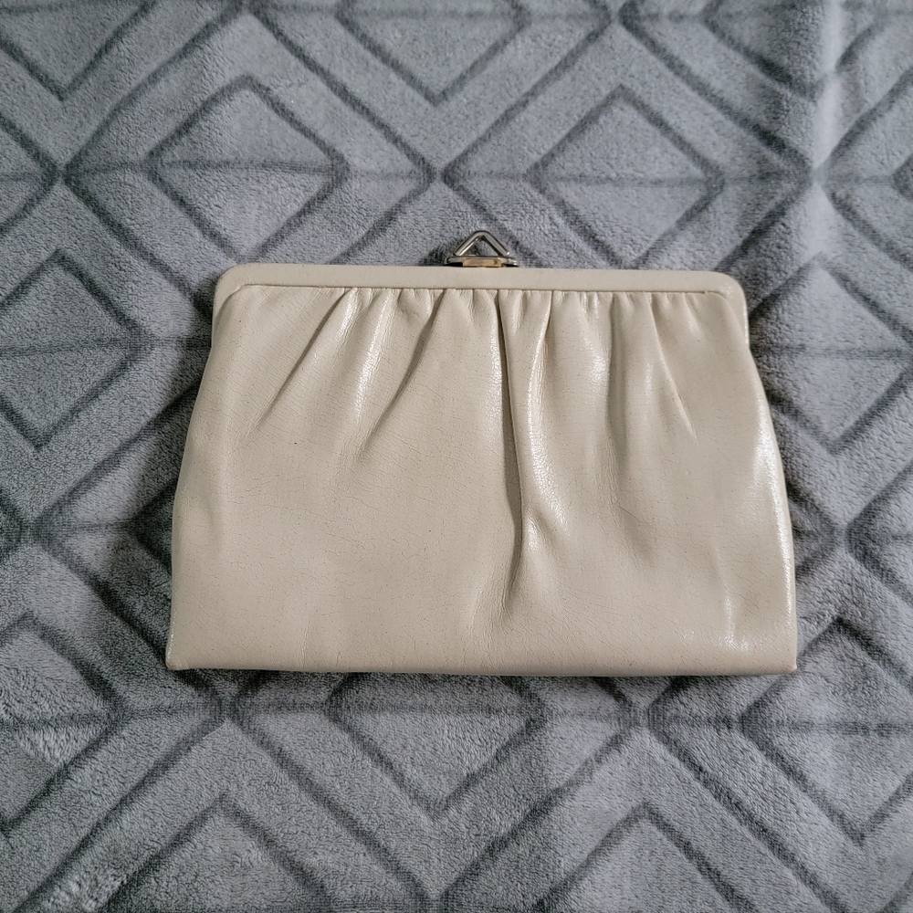 Vintage Mardane Clutch Chain Shoulder Bag Made In USA 1960s Cream
